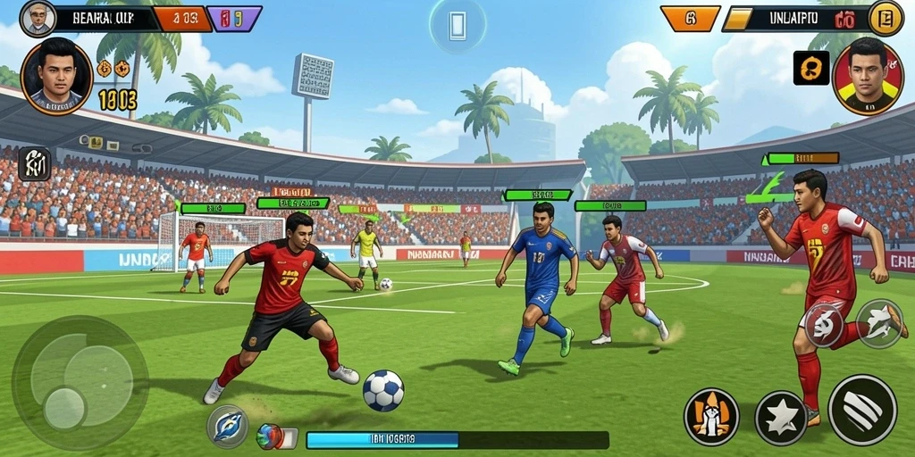 Mode multiplayer saat bermain bersama teman-teman.